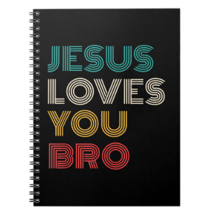 Jezus houdt van je Bro, Grappige Christelijke gelo Notitieboek