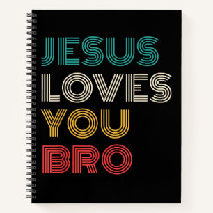 Jezus houdt van je Bro, Grappige Christelijke gelo Notitieboek