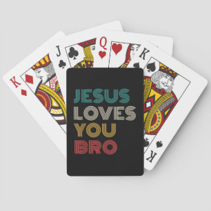 Jezus houdt van je Bro, Grappige Christelijke gelo Pokerkaarten