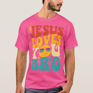 Jezus houdt van je, broeder Christelijke Jezus T-shirt