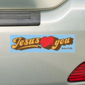 Jezus houdt van je Bumpersticker (Op auto)