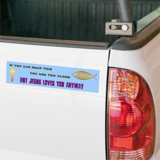 Jezus houdt van je bumpersticker (Op Truck)