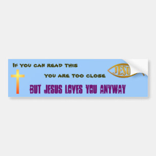 Jezus houdt van je bumpersticker
