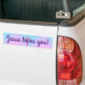 Jezus houdt van je! bumpersticker (Op Truck)