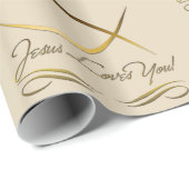 Jezus houdt van je! cadeaupapier (Rol Hoek)