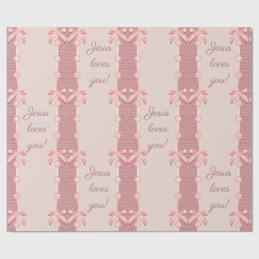 Jezus houdt van je! cadeaupapier (Vlak)