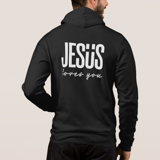 JEZUS HOUDT VAN JE | CHRISTELIJK HOODIE (Achterkant)
