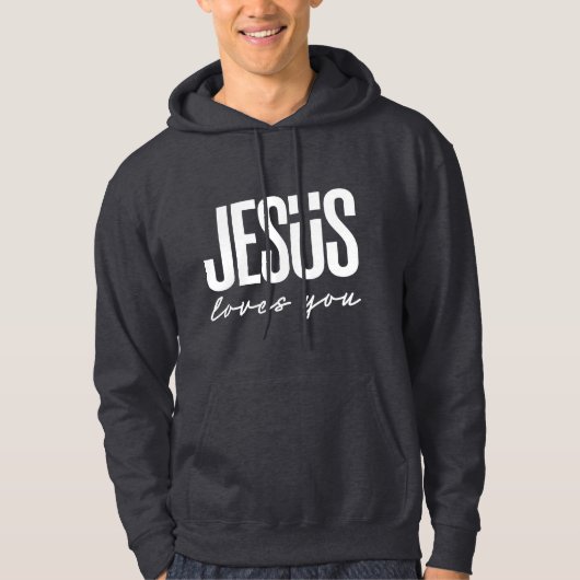 JEZUS HOUDT VAN JE | CHRISTELIJK HOODIE (Voorkant)