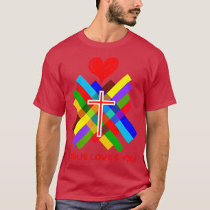 Jezus houdt van je Christelijke christendom Christ T-shirt