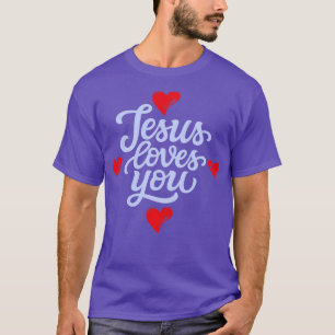 Jezus houdt van je Christelijke christendom Christ T-shirt