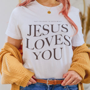 Jezus houdt van je Christelijke esthetische kled T-shirt