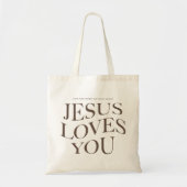 Jezus houdt van je | Christelijke esthetische kled Tote Bag (Voorkant)