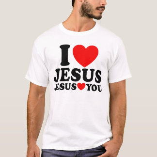Jezus houdt van je Christelijke geloof Jezus T-shirt