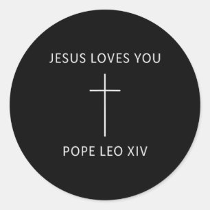 Jezus houdt van je Christelijke geloofsovertuiging Ronde Sticker