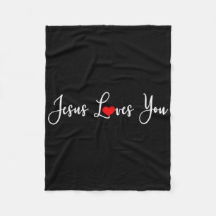 Jezus houdt van je Christelijke, grappige Christus Fleece Deken