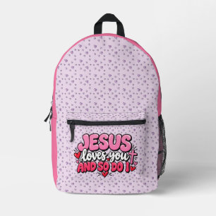 Jezus houdt van je en ik ook bedrukte rugzak