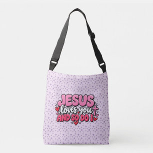 Jezus houdt van je en ik ook crossbody tas