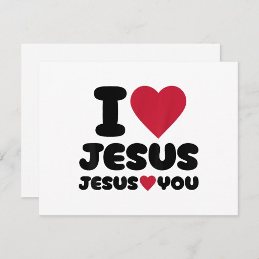 Jezus houdt van je en Jezus houdt van je Christeli Informatiekaartje (Voorkant / Achterkant)