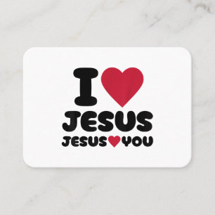 Jezus houdt van je en Jezus houdt van je Christeli Visitekaartje