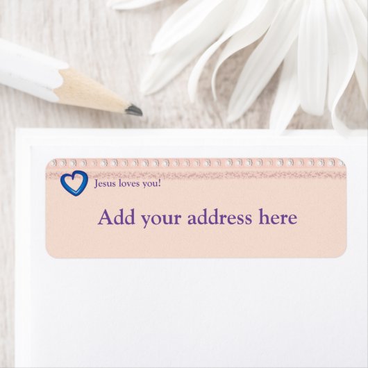 Jezus houdt van je! etiket (Insitu)