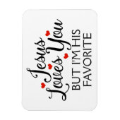 Jezus houdt van je favoriete grappige slogan magneet (Verticaal)