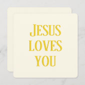 Jezus houdt van je | gebroken wit en goud (Voorkant / Achterkant)