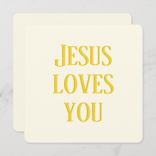 Jezus houdt van je | gebroken wit en goud (Voorkant / Achterkant)
