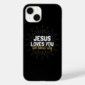 Jezus houdt van je - God weet waarom iPhone Case (Achterkant)
