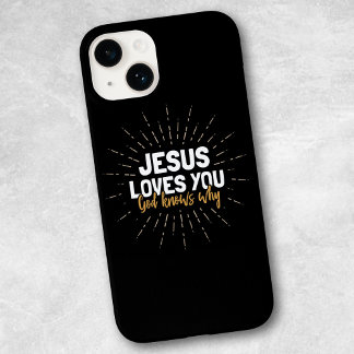 Jezus houdt van je - God weet waarom iPhone Case