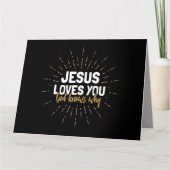 Jezus houdt van je - God weet waarom - Wenskaart Kaart (Voorkant)