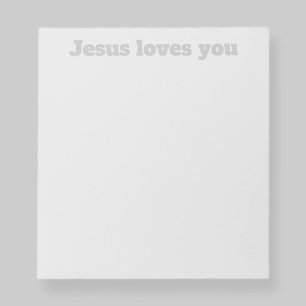 Jezus houdt van je Grijs en lichtgrijs Notitieblok