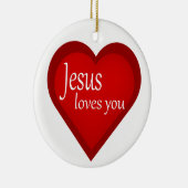 Jezus houdt van je hart, bevestigend Ornament (Rechts)