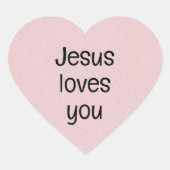 Jezus houdt van je hart sticker (Voorkant)