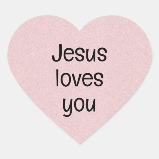 Jezus houdt van je hart sticker (Voorkant)