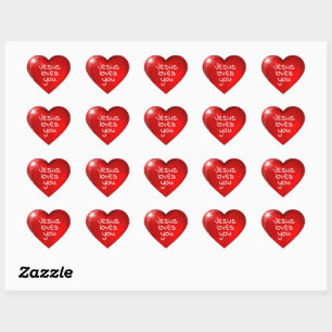 Jezus houdt van je hart sticker