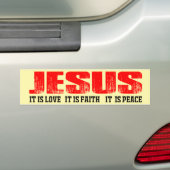 Jezus houdt van je in de Motivatie Bijbel Bumpersticker (Op auto)