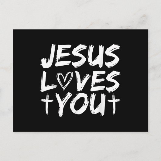Jezus houdt van je in Jezus Briefkaart (Voorkant)