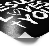 Jezus houdt van je in Jezus Foto Afdruk (Hoek)