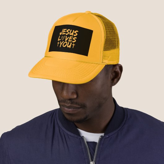 Jezus houdt van je in Jezus Trucker Pet (In situ)