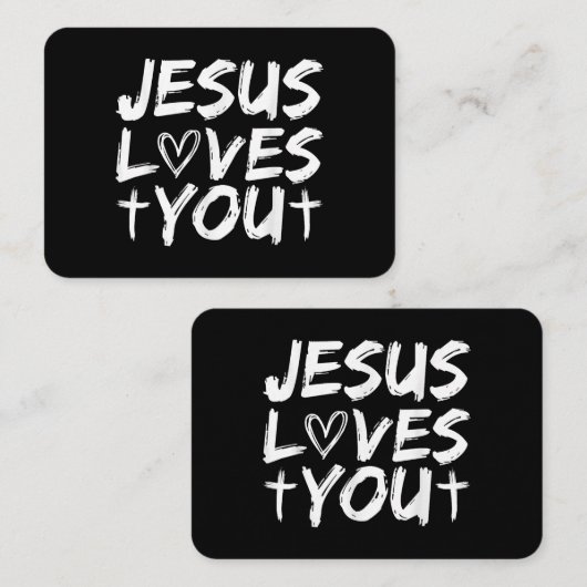 Jezus houdt van je in Jezus Visitekaartje (Voorkant / Achterkant)