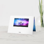 Jezus houdt van je John 13:34 Drie Crosses Pasen Feestdagen Kaart (Achterkant)