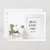 Jezus houdt van je! John 3:16, de Verwijzing van d Briefkaart (Voorkant / Achterkant)