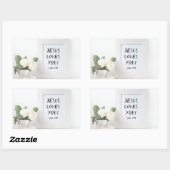 Jezus houdt van je! John 3:16, de Verwijzing van d Rechthoekige Sticker (Vel)