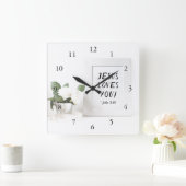 Jezus houdt van je! John 3:16, de Verwijzing van d Vierkante Klok (Huis)