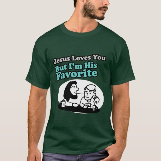 Jezus houdt van je Joke T-shirt (Voorkant)