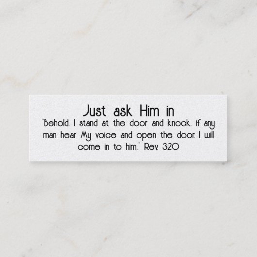 Jezus houdt van je Kaart Mini Visitekaartje (Achterkant)