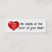 Jezus houdt van je Kaart Mini Visitekaartje (Voorkant)