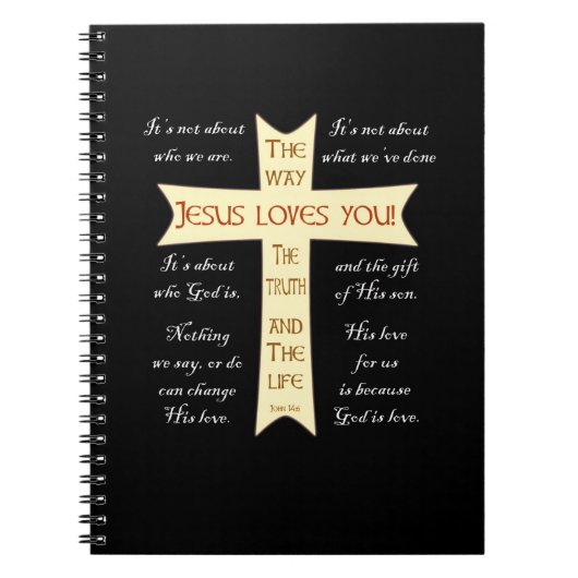 Jezus houdt van je - kaarten notitieboek (Voorkant)