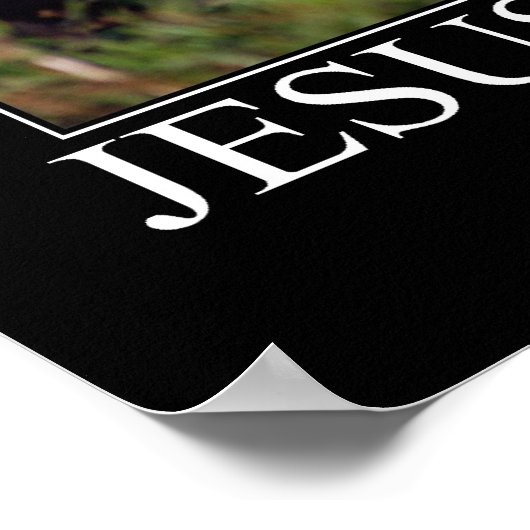 Jezus houdt van je kat poster (Hoek)