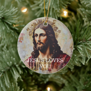 Jezus houdt van je Keramisch Ornament